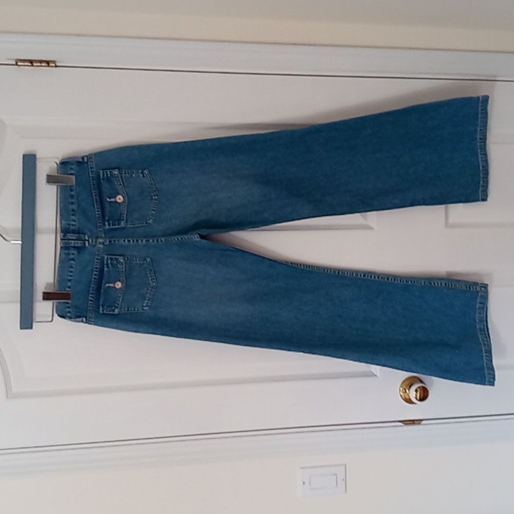 Gap Youth Pink Stitched Wide Leg Jeans